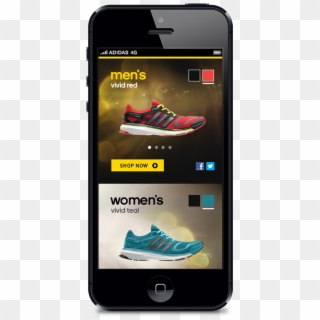 Adidas Boost Running Mobile By Ryan Mendes, Via Behance - Smartphone Clipart