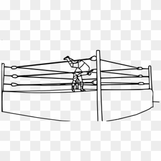 Wrestling Ring Professional Wrestling Boxing Rings - Wrestling Ring Coloring Pages Clipart
