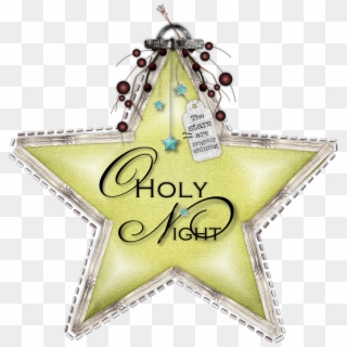 O Holy Night Christmas Star Freebie Enjoy And Merry - Christmas Ornament Clipart