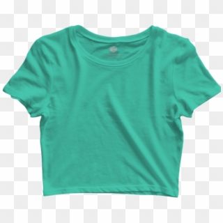 Buy Graphic Basic Sea Green Crop Top At 44% Off On - Feminino Blusas Clipart