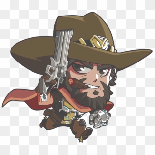 Mccree Hat Png Transparent Background - Overwatch Mccree Cute Spray Clipart