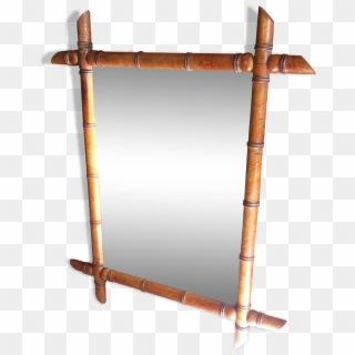 Old Mirror Wood Frame Imitation Bamboo 1900 65x55cm - Wood Clipart