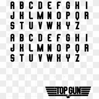Top Gun Font - Top Gun Font Transparent Clipart