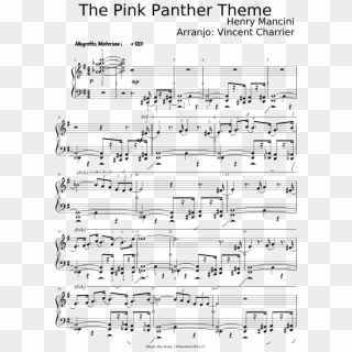 The Pink Panther Theme Sheet Music Composed By Henry - Henry Mancini Clipart