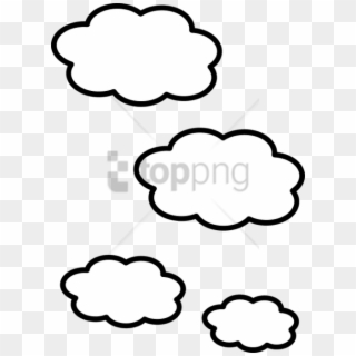 Free Png Clouds Drawing Png Png Image With Transparent - Clouds Black And White Clipart