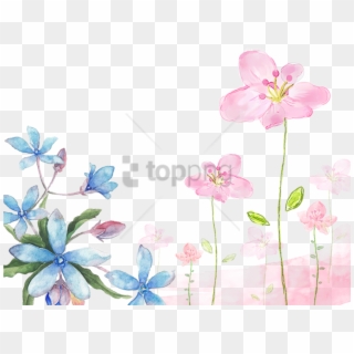 Free Png Download Watercolor Flowers Background Png - Transparent Background Flower Watercolor Png Clipart