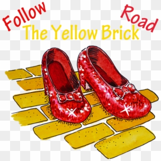 Yellow Brick Road Ruby - Ruby Slippers The Wizard Of Oz Clipart