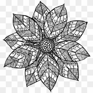 Christmas Day Flower Mandala Holiday Floral Design - Hand Drawn Png Flower Mandala Clipart
