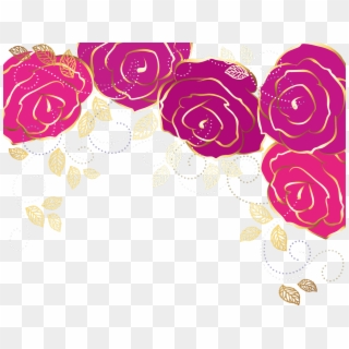 #rose #roses #rosesticker #rosegold #gold #pink #fuchsia - Navy Blue Background Design Clipart
