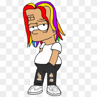 6ix9ine Sticker - Bart Simpson Supreme 6ix9ine Clipart