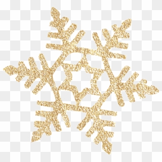 A Piece Of Golden Snowflake Transparent, Editable File - Transparent Background Gold Snowflake Clipart
