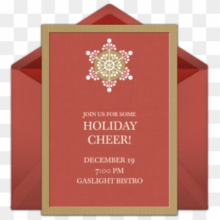 Holiday Snowflake Online Invitation - Paper Clipart