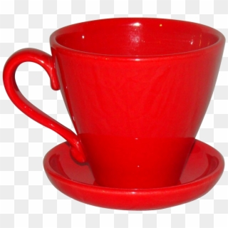 Poppytrail By Metlox Mardi Gras Red Cup & Saucer - Coffee Cup Clipart
