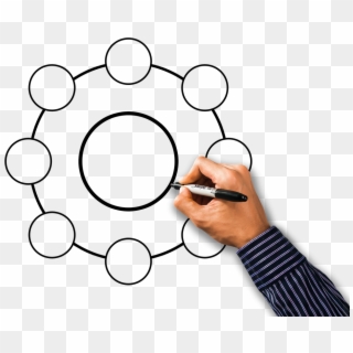 Network Hand Leave Circle Rings Png Image - Circle Clipart