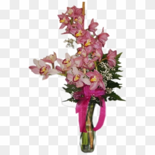 Orchid Transparent Vase - Orchid Vase Png Clipart