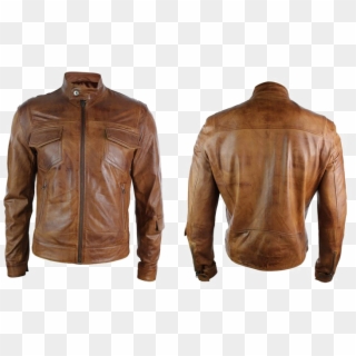 Biker Leather Jacket Png High Quality Image - Retro Brown Leather Jacket Clipart