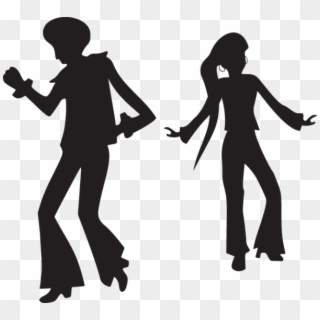 Silhouette Of Man And Woman Dancing A Swing, Lindy - Disco Dancer Silhouette Png Clipart