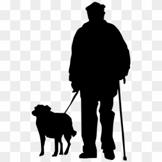 Download Png - Walking Old Man Silhouette Clipart