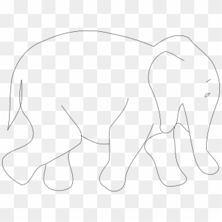 Clipart Elephant Outline Png - Drawable Elephant Transparent Png