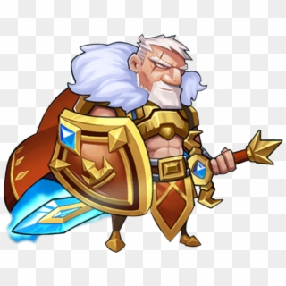 This Guy Looks Like A Strong King Who Can Fight For - Idle Heroes Characters Clipart