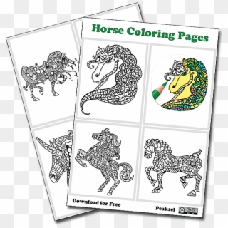 Horse Coloring Pages - Cartoon Clipart