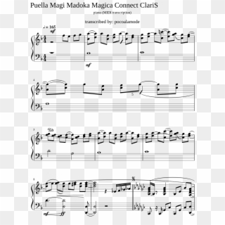 Puella Magi Madoka Magica Connect Claris - Wonderland Mad Hatter Sheet Music Clipart