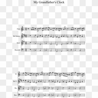 My Grandfather's Clock Sheet Music 1 Of 8 Pages - Earthbound Boy Meets Girl Piano Sheet Music Clipart
