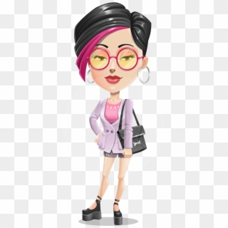 Milly Bold The Hipster - Cartoon Clipart