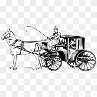 Horse Drawn Carriage Drawing Clipart
