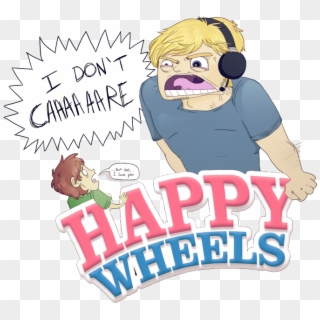 Happy Wheels' Irresponsible Dad - Pewdiepie Fanart Happy Wheels I Don T Care Clipart