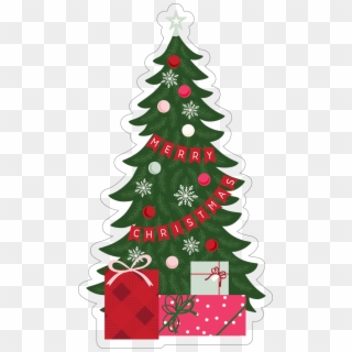 Tree With Presents Print & Cut File - Christmas Tree Clipart