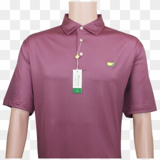 Masters Pink Triangle Pattern Peter Millar Performance - Polo Shirt Clipart