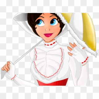 White Dress Clipart Mary Poppins - Mary Poppins Png Disney Transparent Png