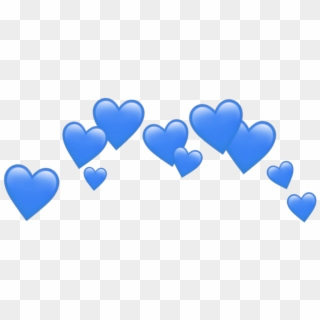 Blue Blueheart Hearts Heart Emoji Emojis Sticker Blueem - Black Heart Emoji Crown Clipart