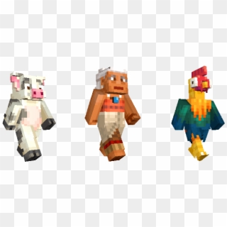Also Arriving On New Versions Of Minecraft And Nintendo - Minecraft Moana Skin Pack Clipart