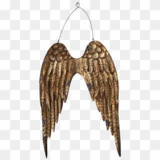 Gold Luxe Finish Angel Wings - Earrings Clipart