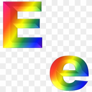 Letter, E, 3d, Abc, Alphabet, Rainbow - Chữ E In Hoa Clipart