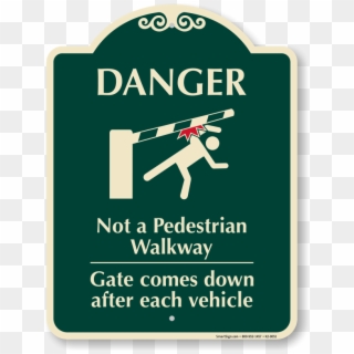 Danger Not A Pedestrian Walkway Sign - Thank You Visit Again Clipart