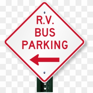 V Bus Parking Sign - Sign Clipart