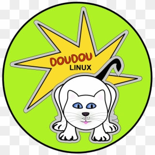Geek Doudou Linux Logo Contest Black White Line Art - Cartoon Clipart