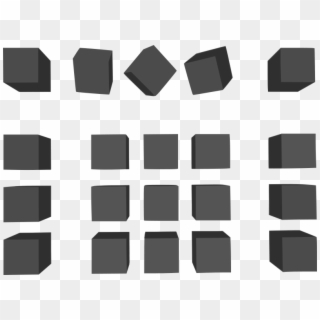 Simple Grey Cubes - Cubo Gris Png Clipart