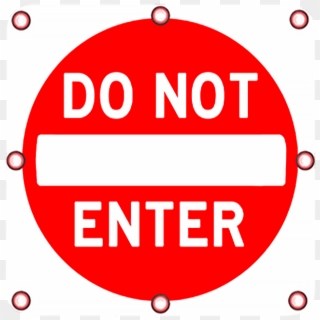Ts40 Flashing Do Not Enter Sign Day - Not Enter Sign Clipart