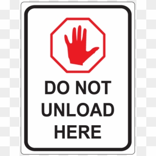 18" X 24" Do Not Unload Here - Food Or Drink Signs Clipart