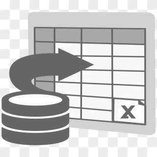 This Free Icons Png Design Of Import To Excel Icon - Excel Spreadsheet Clipart Transparent Png