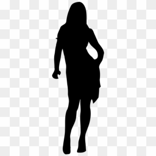 Silhouette Female Woman Drawing - Free Clipart Woman Silhouette Black White - Png Download