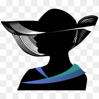 Female, Woman, Silhouette, Abstract, Lady, Design, - Fancy Hat Clip Art - Png Download