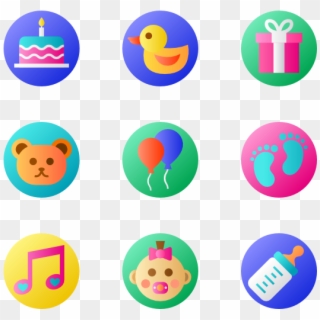 Baby Shower - Teamwork Icons Clipart