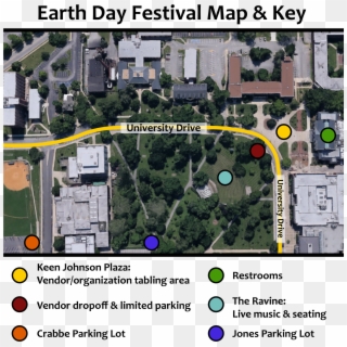 Earth Day Festival Map And Key - Map Clipart