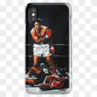 Muhammad Ali Knocks Out Sonny Liston Iphone X Snap - Boxing Iphone 8 Case Clipart