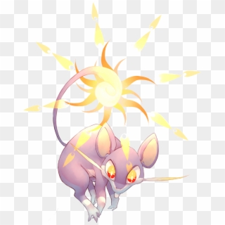 #019 Rattata Used Sunny Day And Thunder Wave - Rattata Clipart